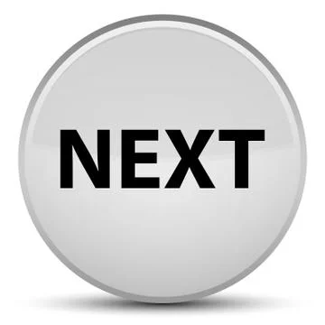 Next special white round button Illustrazione stock
