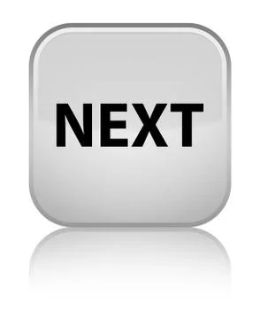Next special white square button Illustrazione stock