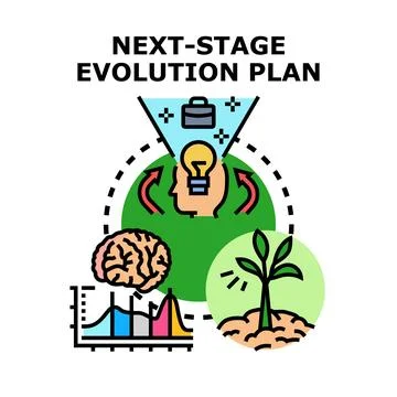 Next stage evolution plan with growth and innovation process Stock Illustration