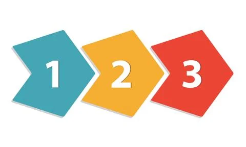 Next step arrows. Infographic template and design element for web, layout Illustrazione stock