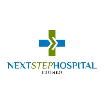 Next Step Hospital Icon Logo Design Template Stock Illustration