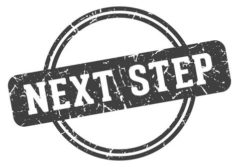 Next step stamp Stock Illustration