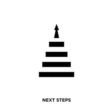 Next steps icon isolated on white background for your web, mobile and app des Stock Illustration