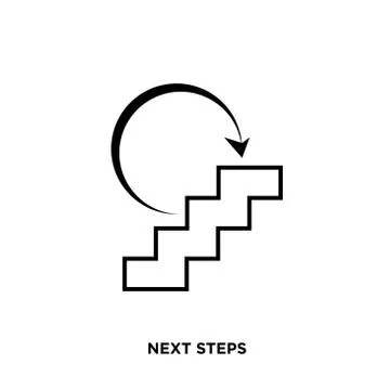 Next steps icon isolated on white background for your web, mobile and app des Stock Illustration