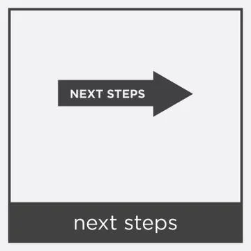 Next steps icon isolated on white background Stock Illustration