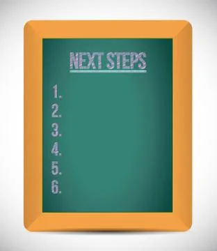 Next steps list illustration design Stock Illustration