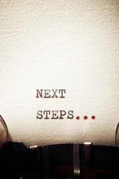 Next steps phrase Stock Photos