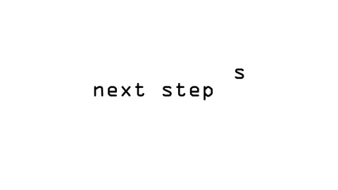 Next steps text on white background Video stock 325676988