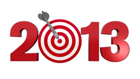 Next target 2013. 库存插图