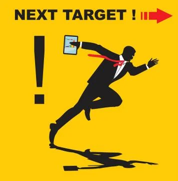 Next target. next step. Stock Illustration