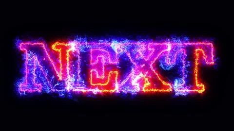 Next text fire line text loop animation Video stock 157086416