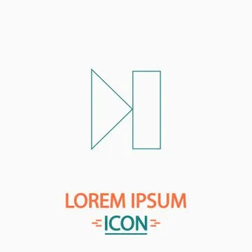 Next track button computer symbol 스톡 일러스트