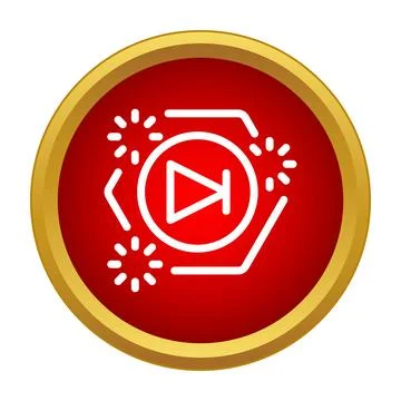 Next track button icon showing media control イラスト素材
