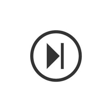 Next track icon flat Stock Illustration