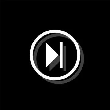 Next track icon flat Illustrazione stock