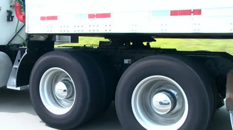 Next to truck on highway Stock Footage 24805257