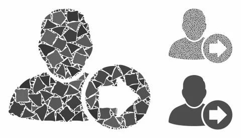 Next user Composition Icon of Bumpy Parts Stock Illustration