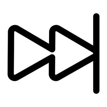 Next user interface isolated icon Illustrazione stock
