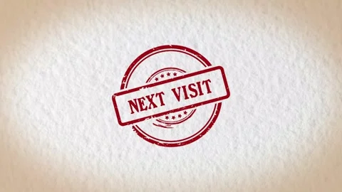 NEXT VISIT stamp style word Stock Footage 319496288