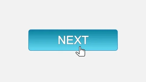 Next web interface button clicked with mouse cursor, different color choice Stock Footage 72797836