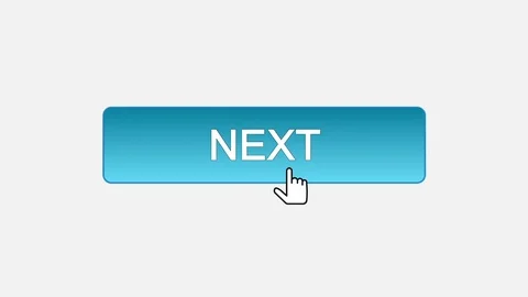 Next web interface button clicked with mouse cursor, different color choice Stock Footage 72801398