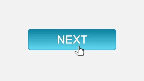 Next web interface button clicked with mouse cursor, different color choice Stock Footage 72802733
