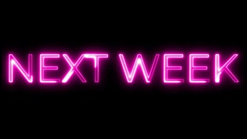 Next Week Neon Text Animation | Upcoming Event Motion Graphic Vidéo 320819487