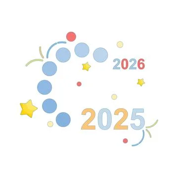 Next year resolution concept. Next year business planning. Goals for 2026. Stock Illustration