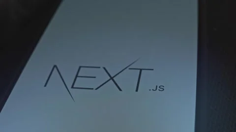 Next.js themed graphic presentation on smartphone Stock Footage 302929492