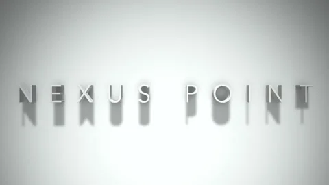 Nexus point 3D title animation with shadows on a white background Video stock 297273522