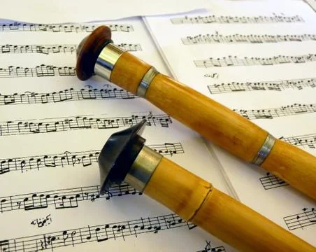 Ney and notes 写真素材