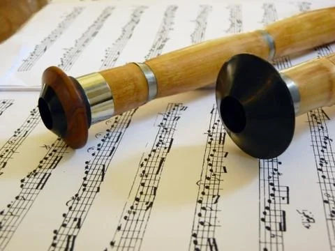 Ney and notes 写真素材