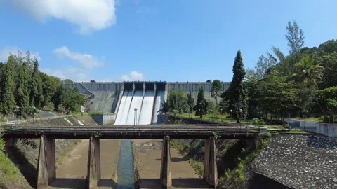 Neyyar dam shutter and bridge, Thiruvananthapuram, Kerala Stock Footage 204958298