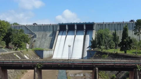 Neyyar dam shutter and bridge, Thiruvananthapuram, Kerala Video stock 205030112