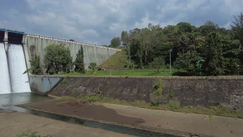 Neyyar dam shutter, gravity dam in Thiruvananthapuram, Kerala Stock Footage 228000112