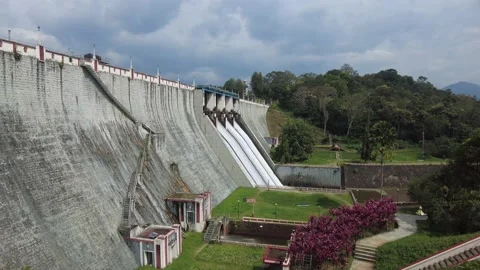 Neyyar dam shutter, gravity dam in Thiruvananthapuram, Kerala Stock Footage 228000790