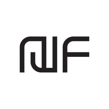 NF initial letter logo template vector icon design Stock Illustration
