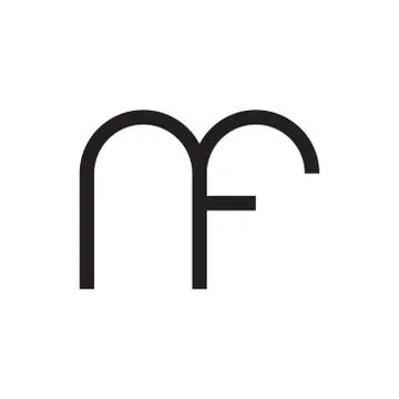 NF initial letter logo template vector icon design Stock Illustration