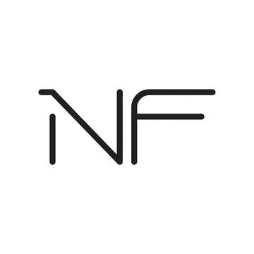 NF initial letter logo template vector icon design Stock Illustration