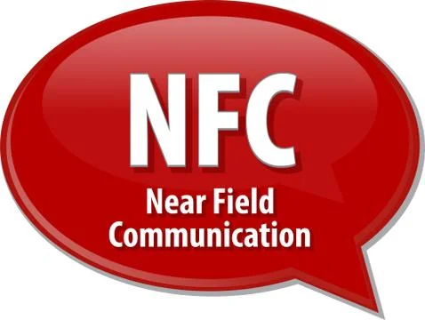 NFC acronym definition speech bubble illustration Stock Illustration