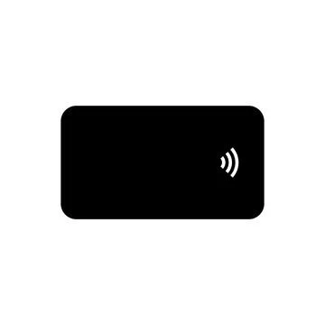 NFC Card Design Featuring Icon on Clean White Background Stock Illustration