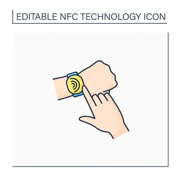 NFC color icon Stock Illustration