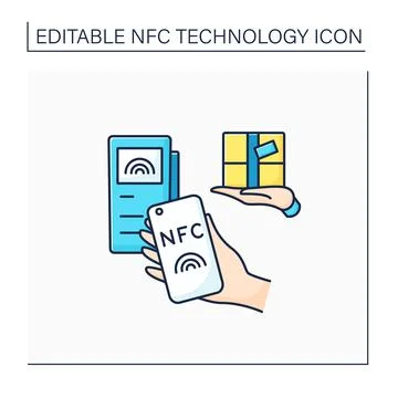 NFC color icon 스톡 일러스트
