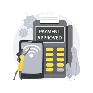 NFC connection abstract concept vector illustration. Stock Illustration