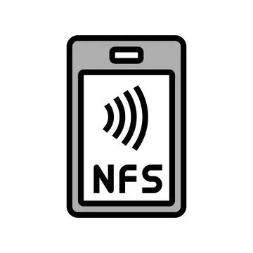 Nfc contactless color icon vector illustration Stock Illustration