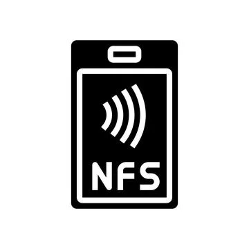 Nfc contactless glyph icon vector illustration Stock Illustration