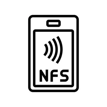 Nfc contactless line icon vector illustration Stock Illustration