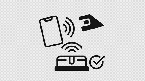 NFC Contactless Payment Animation with Phone and Card Stock Footage 337878729