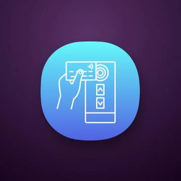 NFC credit card reader app icon Illustrazione stock
