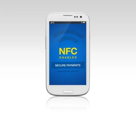 Nfc enabled mobile phone Stock Illustration